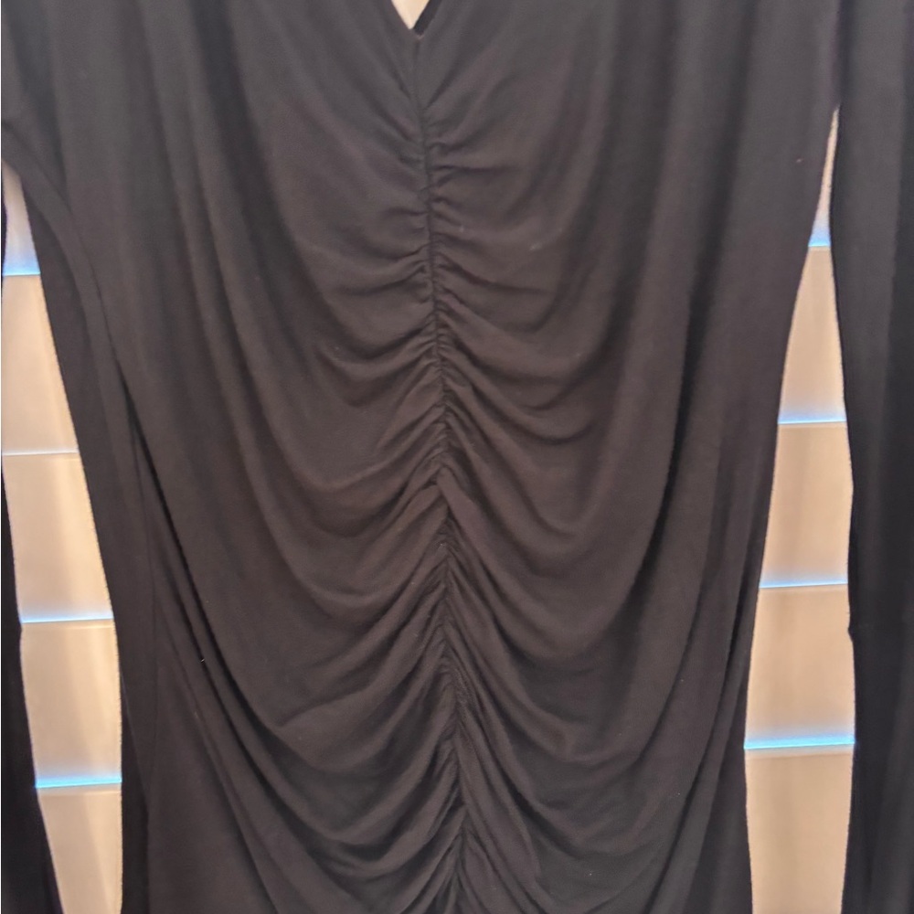 We The Free Black Ruched Bell Sleeve Top - Picture 6 of 8